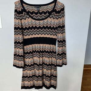 INC Striped Knit Midi Dress